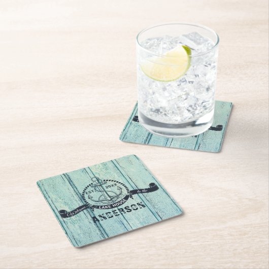 ブルーウッドウェルカムトゥザレイクハウス スクエアペーパーコースター (インサイチュ)