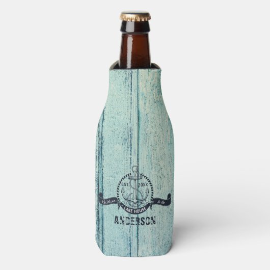 ブルーウッドウェルカムトゥザレイクハウス ボトルクーラー (ボトル正面)