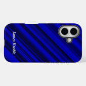 ブルーウッドグレインパーソナライズされた Case-Mate iPhoneケース (裏面 (横))