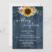 ブルーウッドサンフラワーライトウェディングレセプション 招待状 (正面)
