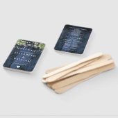 ブルーウッドストリングライツグリーンリー結婚式 プログラム ハンドファン (組立なし)