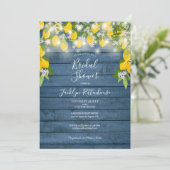 ブルーウッドストリングライツレモンブライダルシャワー 招待状 (スタンド正面)