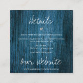 ブルーウッドストリングライトクリスマス結婚の詳細 エンクロージャーカード (裏面)