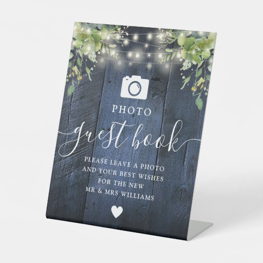 ブルーウッドストリングライトグリーン写真集 台座サイン (正面)