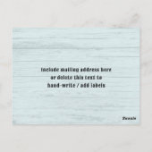 ブルーウッドビーチシェルパーティの招待状はがき ポストカード (裏面)