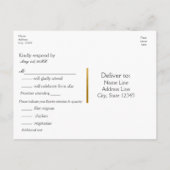 ブルーウッドビーチトロピカルウェディング返信カード インビテーションポストカード (裏面)