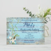ブルーウッドビーチトロピカルバースデーパーティー招待状 招待状 (スタンド正面)