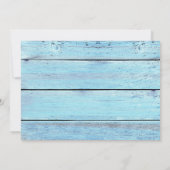 ブルーウッドビーチトロピカルブライダルシャワー招待 招待状 (裏面)