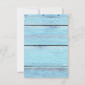 ブルーウッドビーチトロピッ結婚カルのテーブル番号カード 招待状 (裏面)