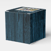 ブルーウッドフォト結婚式の引き出物ボックス フェイバーボックス (正面サイド)