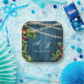 ブルーウッドベリーのクリスマスウェディングパーティー ペーパープレート (パーティー)