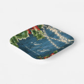 ブルーウッドベリーのクリスマスウェディングパーティー ペーパープレート (傾斜あり)