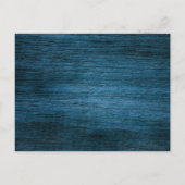 ブルーウッドモノグラムクリスマスウェディング日付を保存 インビテーションポストカード (裏面)