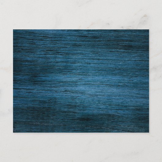 ブルーウッドモノグラムクリスマスウェディング日付を保存 インビテーションポストカード (裏面)