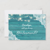 ブルーウッドライトは私の花嫁のメイド？写真と 招待状 (正面)