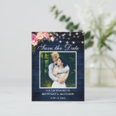 ブルーウッドライトピンクのフローラ写真を保存 ポストカード (スタンド正面)