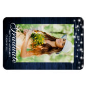 ブルーウッドライトフォト卒業発表 マグネット (横)