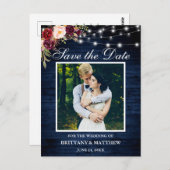 ブルーウッドライトブルゴーニュフローラ保存日 ポストカード (正面/裏面)