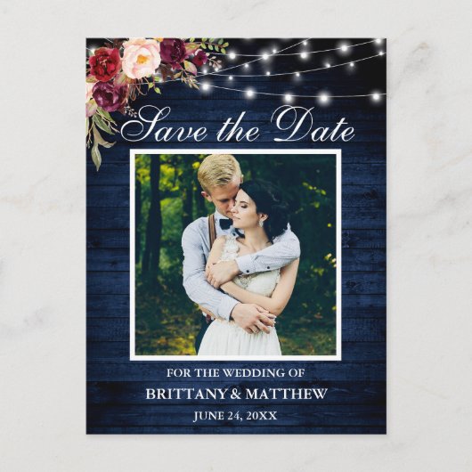 ブルーウッドライトブルゴーニュフローラ保存日 ポストカード (正面)