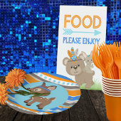 ブルーウッドラパターン(の模様が)あるンドディアパーティー紙プレート ペーパープレート