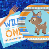 ブルーウッドラパターン(の模様が)あるンドディアパーティー紙プレート ペーパープレート