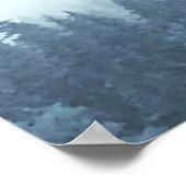 ブルーウッドランドパイン19テーブル結婚のシーティングチャート ポスター (角)