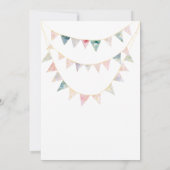 ブルーウッドランドパーティー動物誕生日招待状 招待状 (裏面)