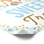 ブルーウッドランドフォレストアニマルズが引き立てる甘いお菓子 ポスター (角)