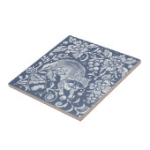 ブルーウッドランドラクーンフォレストアニマルフローラ タイル (側面)