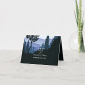 ブルーウッドランド素朴の結婚森 サンキューカード (正面)