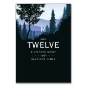 ブルーウッドランド素朴の結婚森 テーブルナンバー (裏面)