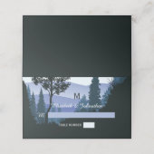 ブルーウッドランド素朴の結婚森 プレイスカード (外部開封)