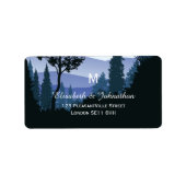 ブルーウッドランド素朴の結婚森 ラベル (正面)