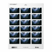 ブルーウッドランド素朴の結婚森 ラベル (フルシート)