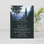 ブルーウッドランド素朴の結婚森 招待状 (スタンド正面)