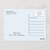 ブルーウッドランド素朴フォレ結婚スト ポストカード (裏面)