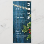 ブルーウッドレッドベリークリスマスウェディングパーティー メニュー (正面)