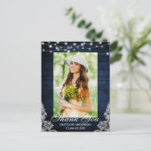 ブルーウッドレースライト写真卒業 ポストカード (スタンド正面)