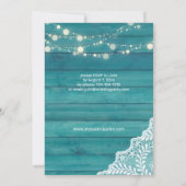 ブルーウッドレース&ストリングライトリハーサルディナー 招待状 (裏面)