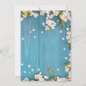 ブルーウッド素朴さくらんぼブロッサム春ベビーシャワー 招待状 (裏面)