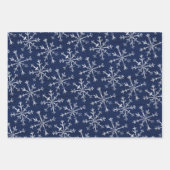 ブルーウッド素朴クリスマスフロスト ラッピングペーパーシート (正面2)