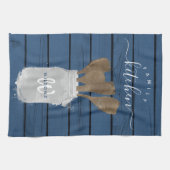 ブルーウッド素朴ジャーのスプーンファミリーキッチン キッチンタオル (横)