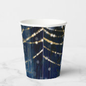 ブルーウッド素朴スパークルラ結婚イト 紙コップ (右)