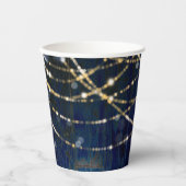 ブルーウッド素朴スパークルラ結婚イト 紙コップ (正面)