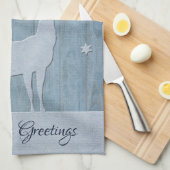 ブルーウッド素朴トナディアカントリークリスマス キッチンタオル (四つ折り)