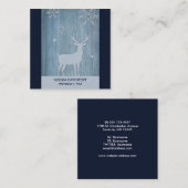 ブルーウッド素朴トナディアカントリークリスマス スクエア名刺 (正面/裏面)