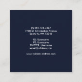 ブルーウッド素朴トナディアカントリークリスマス スクエア名刺 (裏面)