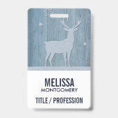 ブルーウッド素朴トナディアカントリークリスマス バッジ (裏面)