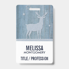 ブルーウッド素朴トナディアカントリークリスマス バッジ