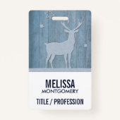 ブルーウッド素朴トナディアカントリークリスマス バッジ (正面)